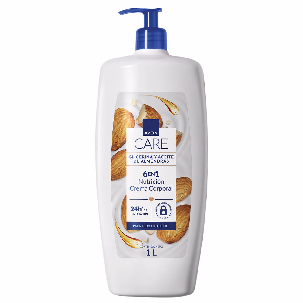 Producto CREMA NUTRICIÓN CORPORAL GLICERINA y ACEITE DE ALMENDRAS 1 Litro AVON CARE disponible en Tahana Store